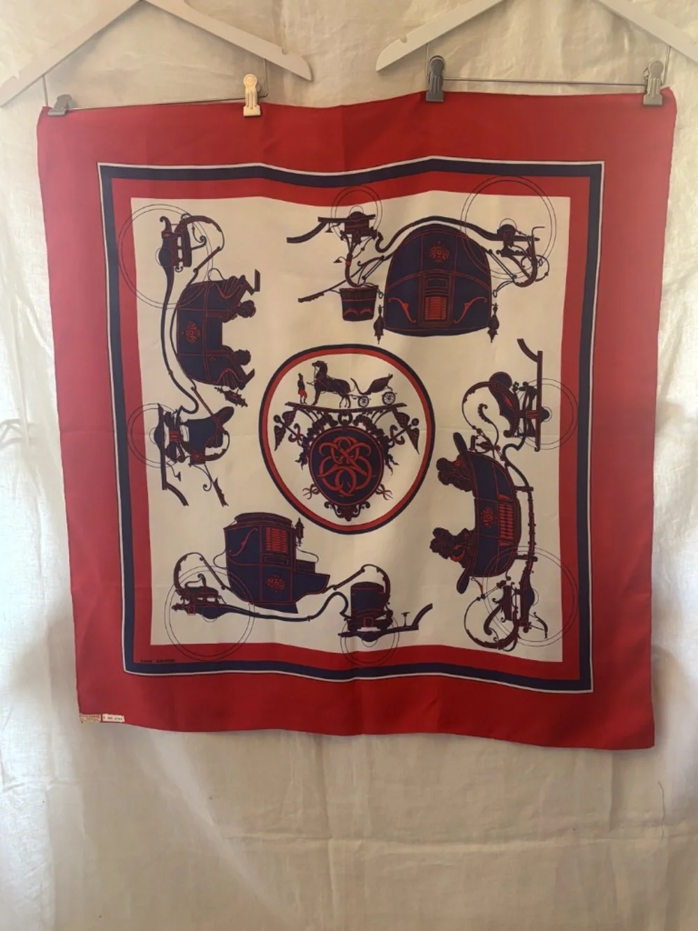 HERMES EX LIBRIS SILK SCARF